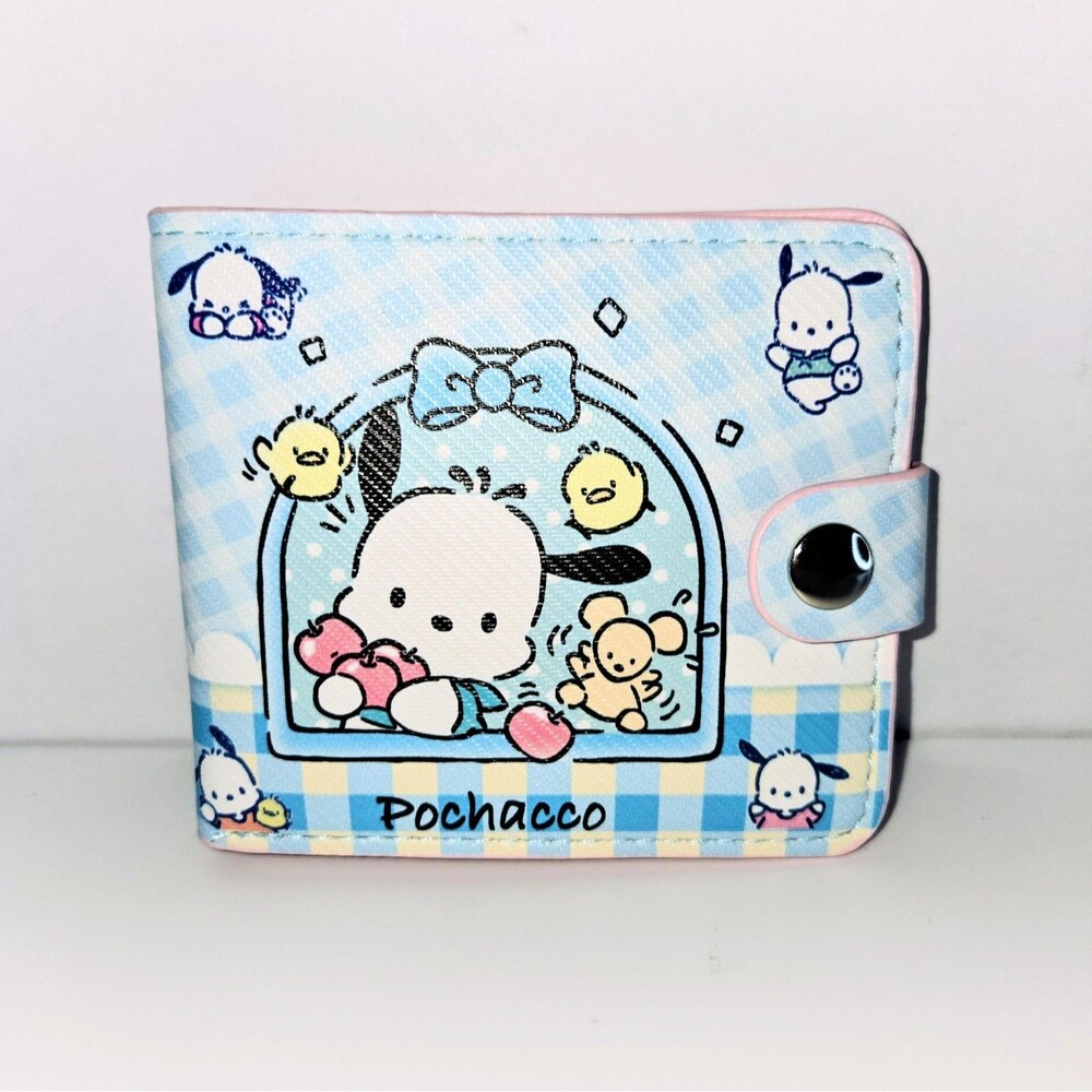 POCHACCO Wallet Kawaii Hello Kitty Friend Accessory Compact Bifold Id Window NEW